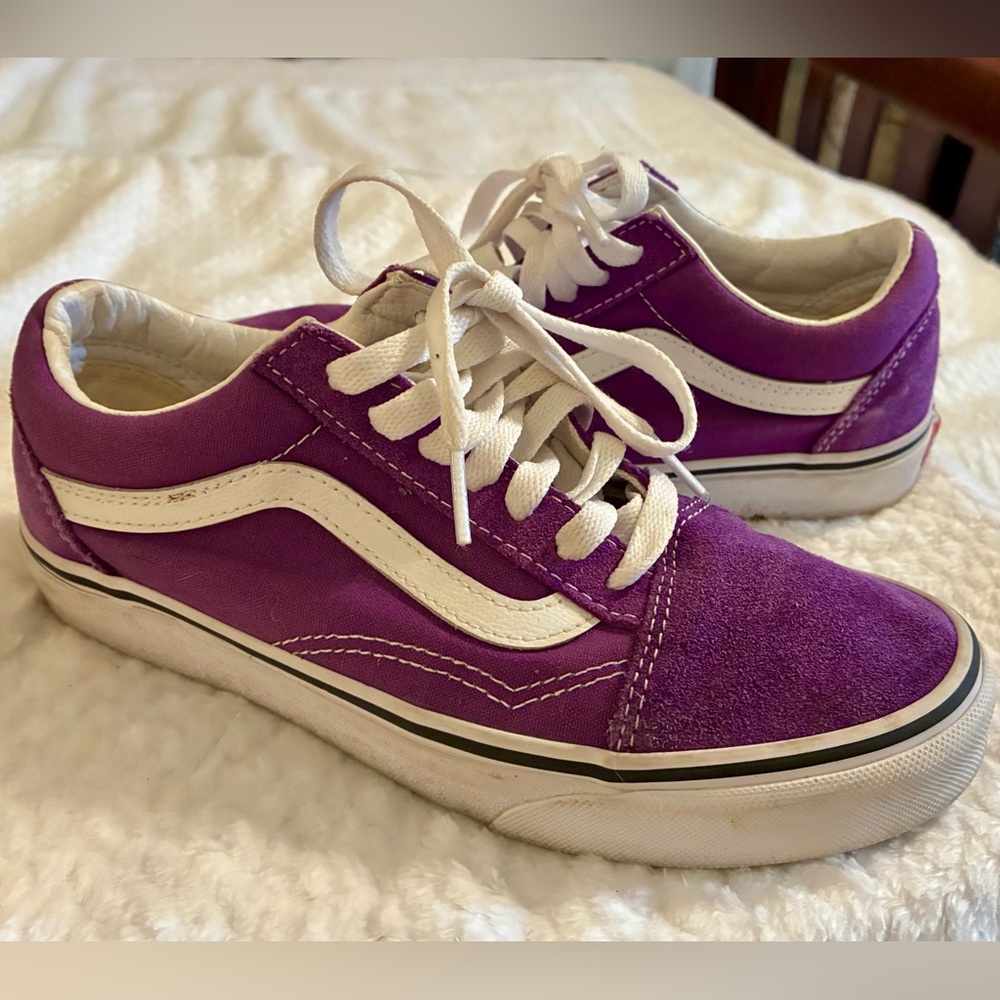 Vans Old Skool Color Theory Purple Suede Skate Sneakers Low Top Punk Street 7